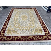 Китайский шерстяной ковер 0054026 Крем-красный